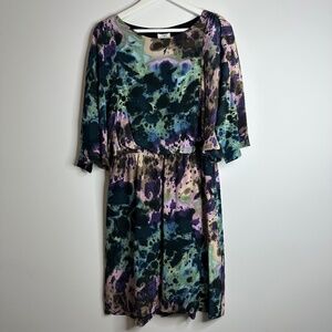 Suzy Chin For Maggie Boutique 100% silk Blouson Dress, Women's size 8